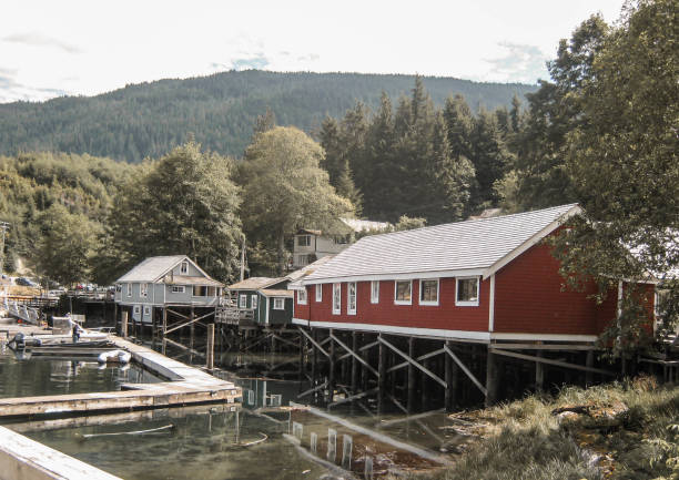 istock Charming Coastal Village with Stilted Waterfront Buildings 2196280578