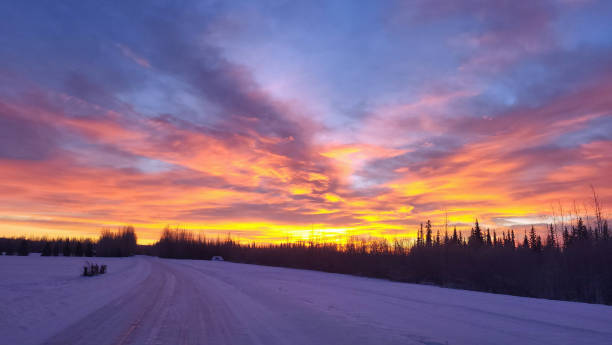 istock Continuous Sunrise and Sunset during Winter in Alaska 2196280719