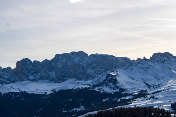 Landscape scenery at Siuci Alps in Ortisei Val Gardena , Dolomites