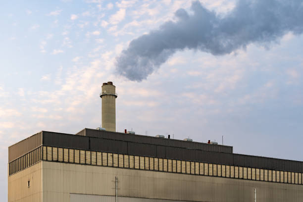 Factory eliminating pollution in the air