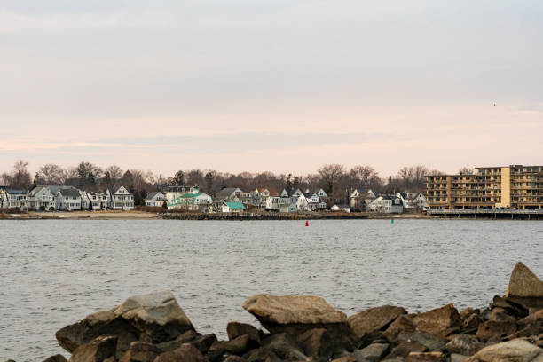 istock Small town by the sea 2196284012