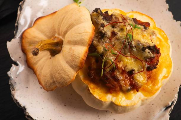 istock Delicious autumn recipe for stuffed pumpkin 2196286786