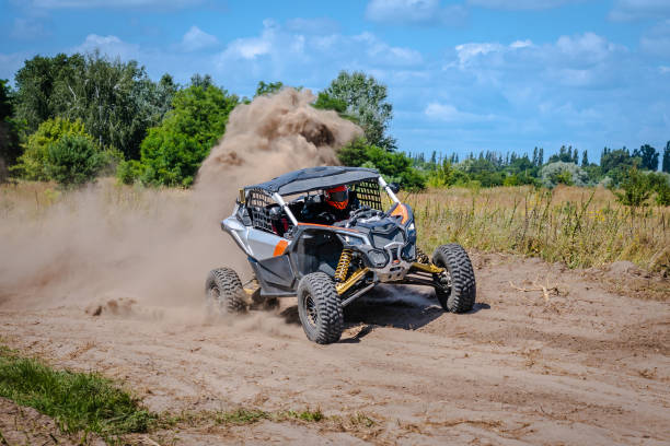 istock ATV / UTV / 4x4 driving on sandy track 2196294173