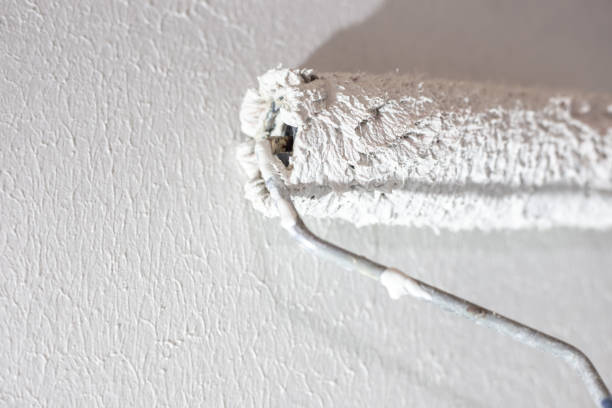 istock Home renovation. Plastering the surface of a plasterboard wall with a roller, close-up, copy space 2196294382