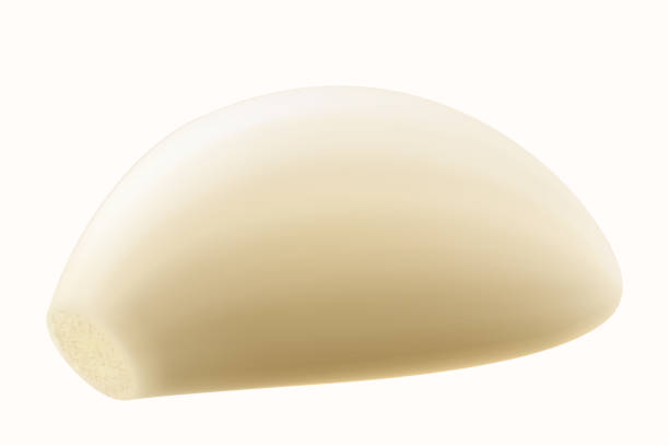 istock Garlic clove isolated on a white background. Vegetable and spice ingredient, peeled garlic clove for cooking and healthy nutrition or spice and condiment product package design. Realistic 3D vector 2196294584