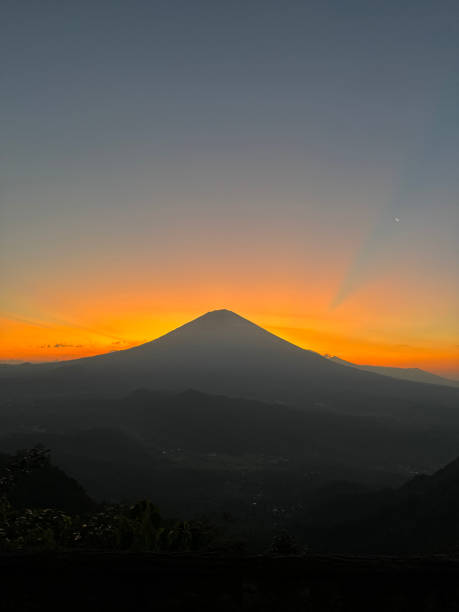 istock Sunset over the volcano Agung 2196300852
