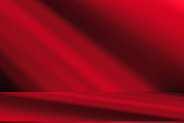 istock Wall interior background, studio and backdrops show products.with shadow from window color red . background for text insertion and presentation product 2196307766