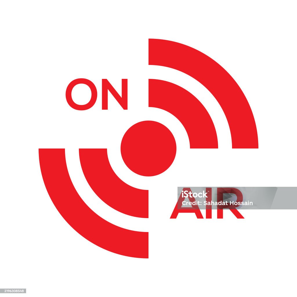 Brodcasting Sign On Air Sign Vector Illustration Studio Recording And Broadcasting ...