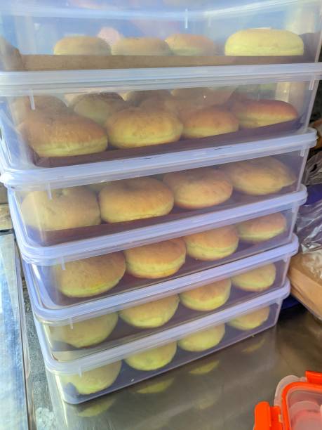 istock pile of donuts in a plastic rack 2196323391