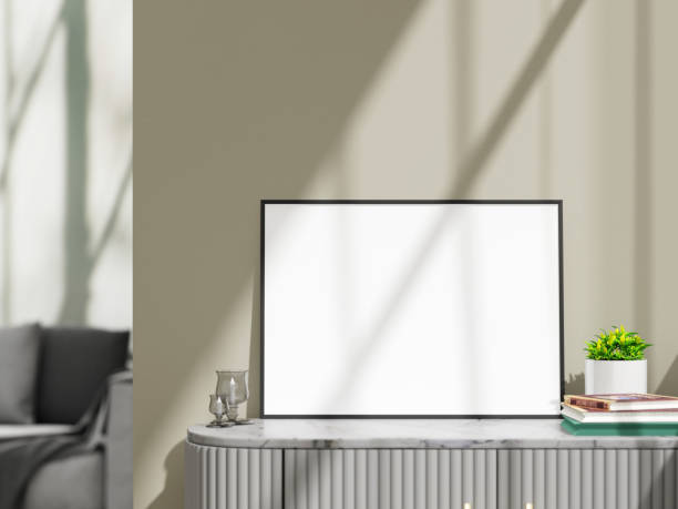 istock Contemporary Photo Frame Display on Cabinet 2196323415
