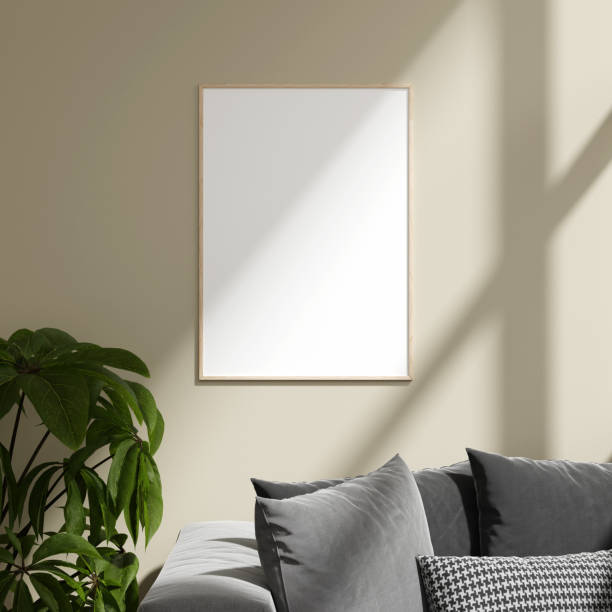 istock Minimalist Hanging Frame with Indoor Plant and Sofa Setup 2196323422