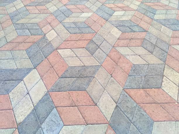 istock road of colored paving with 3-dimensional patterns 2196323557