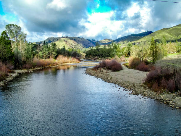A view of the river from the bridge