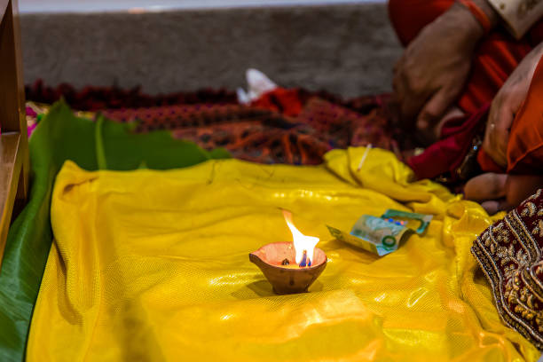 istock Indian Hindu wedding ceremony ritual items 2196324158