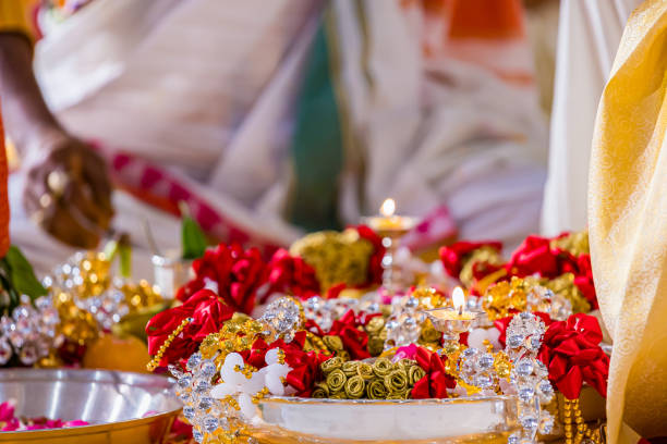 istock Indian Hindu wedding ceremony ritual items 2196324262