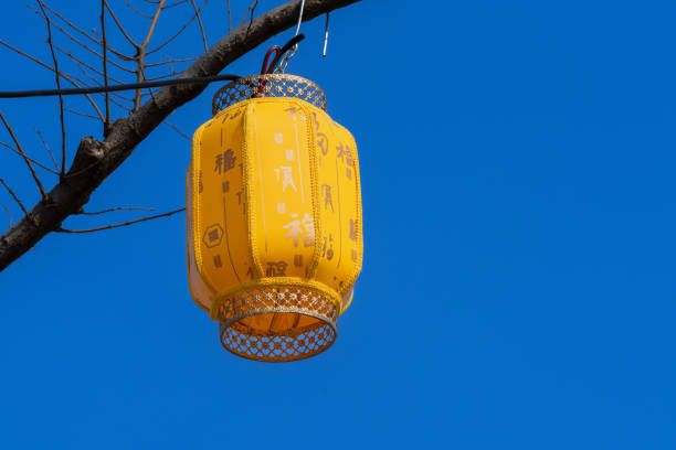 Lantern hanging under the roof