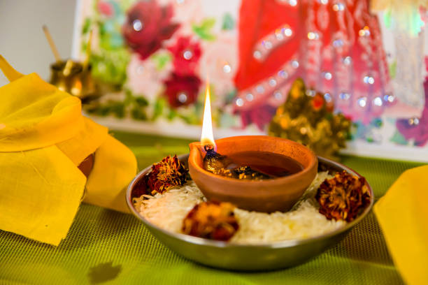 istock Indian Hindu wedding ceremony ritual items 2196325169