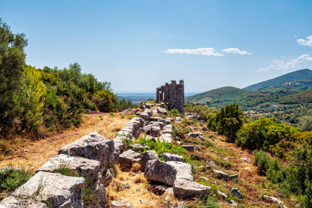 istock Ruins of Ancient Messene Walls and Landscape 2196326250