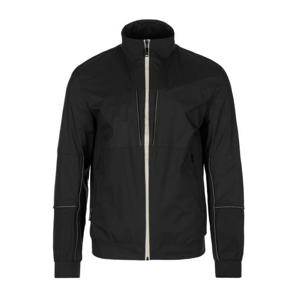 istock Men's black autumn jacket isolated on white background 2196333579
