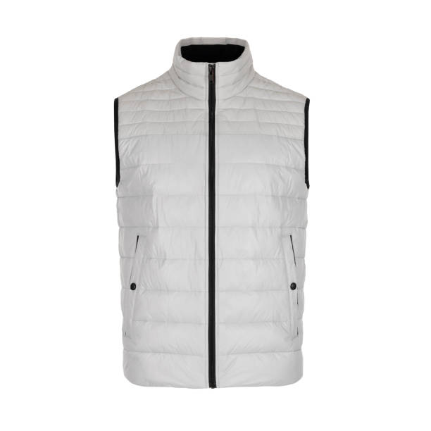 istock White vest with collar and zipper isolated on white background 2196333640
