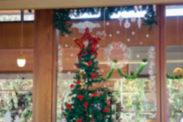 istock Christmas decoration on a wooden shop 2196335397