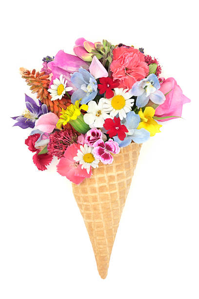 istock Fantasy Summer Flowers Surreal Fun Ice Cream Cornet 2196336227