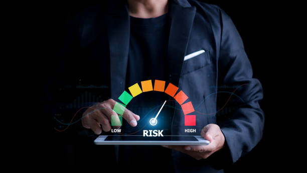 istock Risk management and assessment concept. Risk level indicator rating since low to high. 2196336668