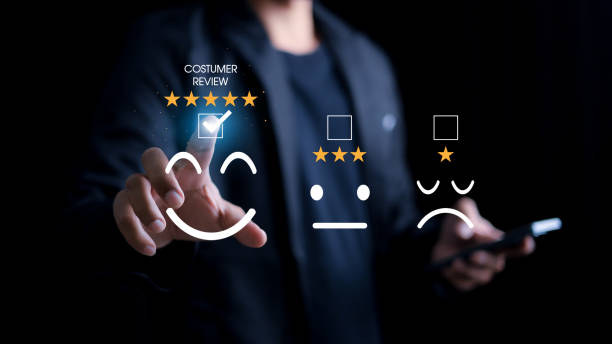 istock Customer review satisfaction feedback survey concept. Customer can evaluate quality of service leading to reputation ranking of business. 2196336674