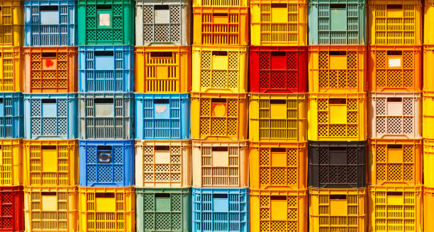various colorful fair boxes making pattern
