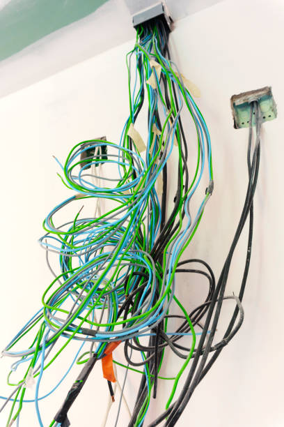 istock A large number of electrical wires in the wiring system inside the walls. 2196337357