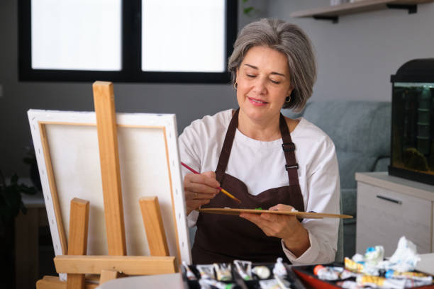 istock Mature Artist Painting in a Creative Studio 2196341201