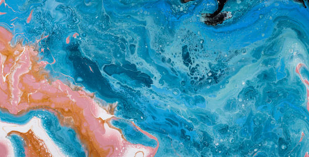 istock Abstract Fluid Art Creation With Vibrant Blues and Pinks in a Smooth Wave Pattern 2196343990