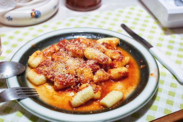 Sorrento style gnocchi with tomato and mozzarella