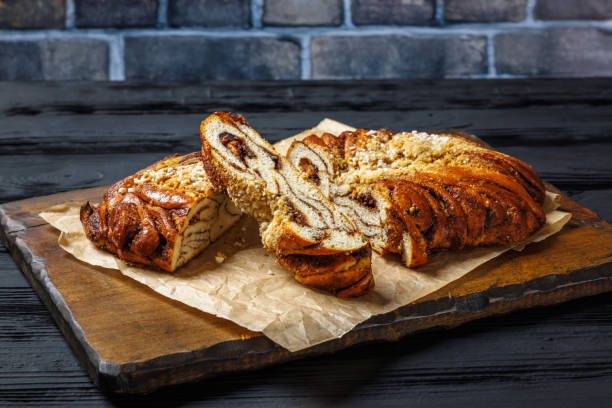 istock Cinnamon braided bread topped with pearl sugar 2196349631