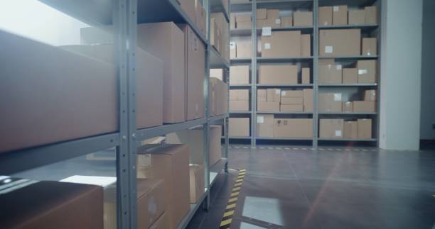 istock Sorting Facility, Storage of Online Store with E-Commerce Orders in Cardboard Boxes 2196352623