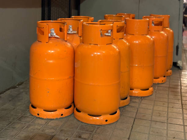 istock Orange gas cylinders suitable for home use 2196362161