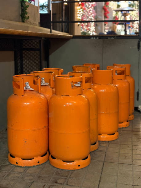 Used gas butane cylinder containers