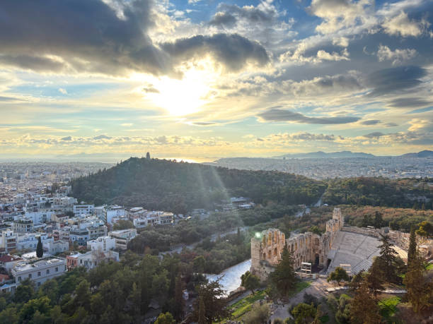 A beautiful view of Athens taken from above