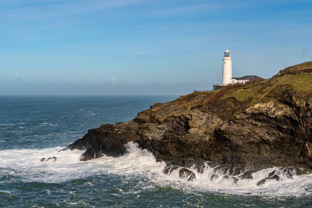 istock Stormy weather at Trevose Lighthouse in Cornwall 2196364988