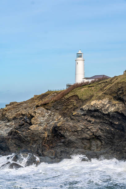 istock Stormy weather at Trevose Lighthouse in Cornwall 2196365024
