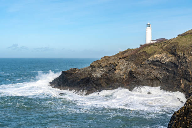 istock Stormy weather at Trevose Lighthouse in Cornwall 2196365054