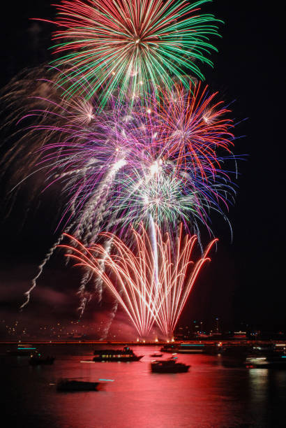 istock Dragon Fireworks at Plymouth British Fireworks Championships 2196369969