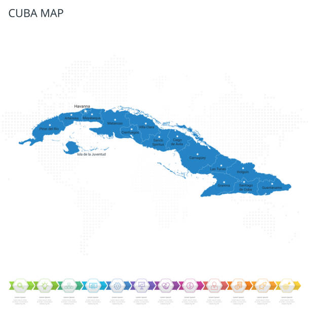 istock Cuba Map - Infographic detailed map with regions and cities of the country. 2196371228