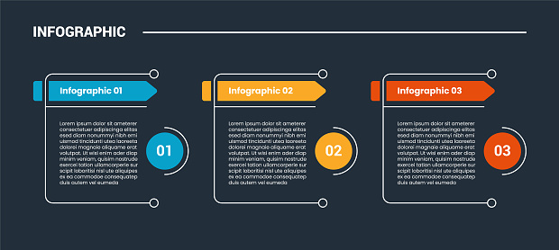 Visual Process Outlines Process Stages Workflow Infographic Dark Outline For Slide Presentation ...