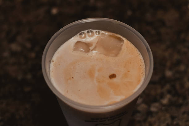 istock close-up Iced Coffee in Clear Plastic Cup 2196382756