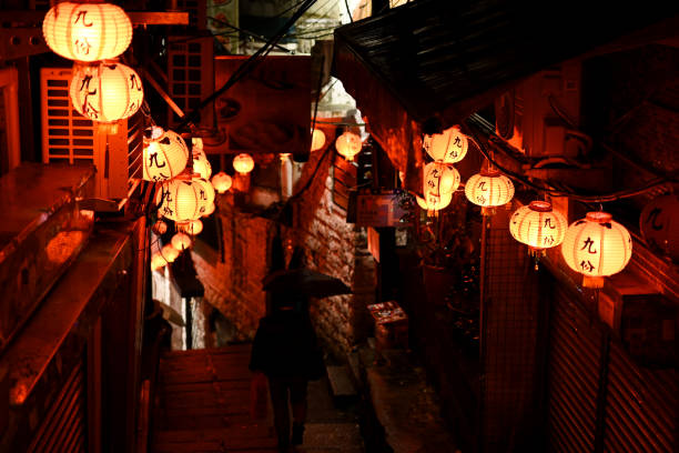istock Red lanterns in Jiufen, Taiwan 2196383077
