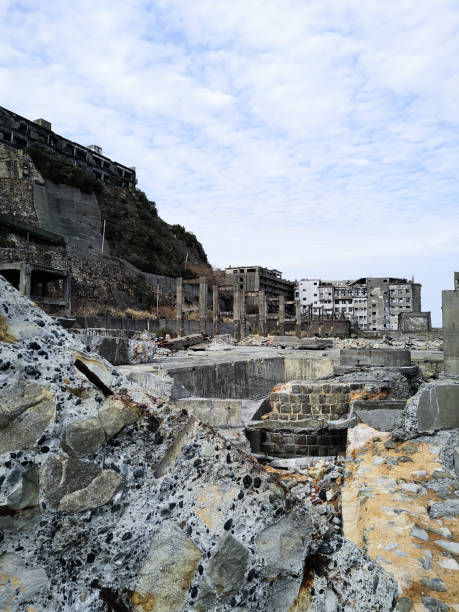 istock Nagasaki's Gunkanjima, Hashima Island, World Heritage Site Ruins 2196385003