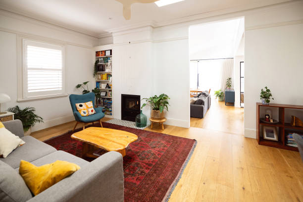 istock Cozy Modern Living Room With Stylish Interior and Natural Light 2196387496