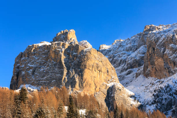istock Dolomites alps cliff and snow 2196392771