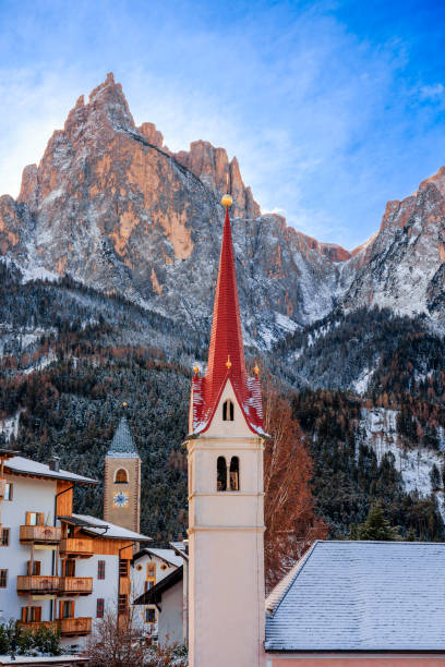 istock Siusi church, Seiser alm, Dolomites, Alpe di Siusi 2196393243